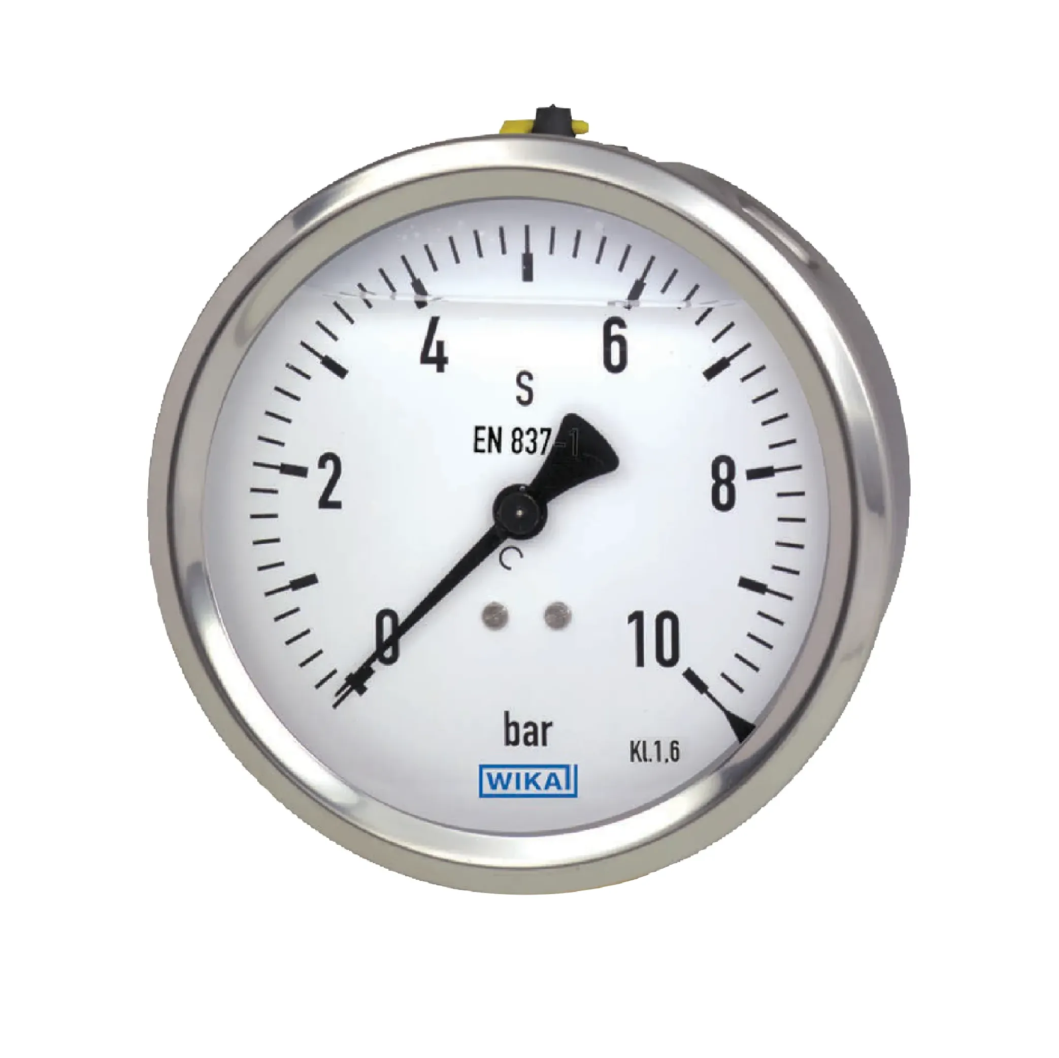 WIKA Pressure Gauge 213.53.063 Back with 2.5-inch dial and 1/4" NPT back connection