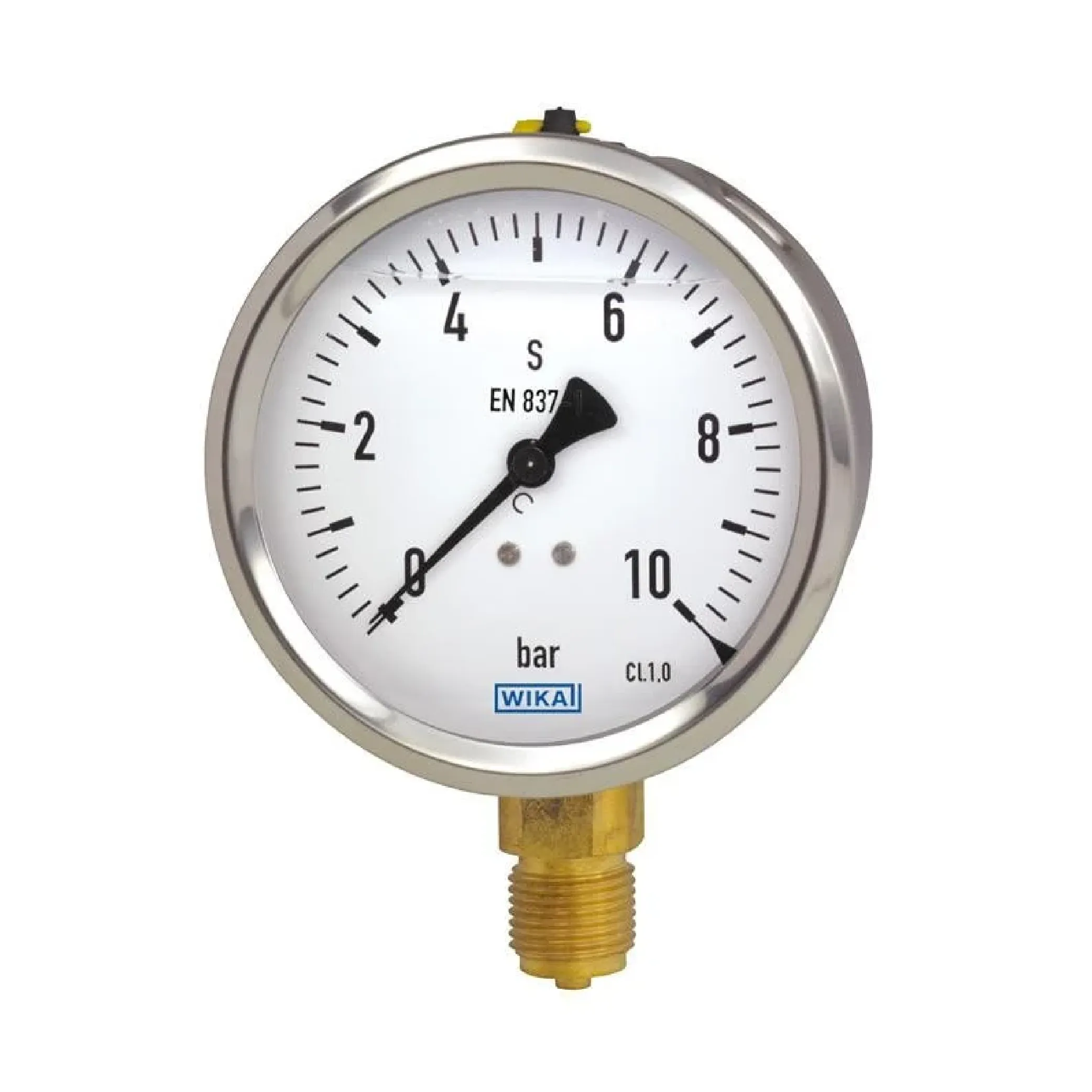 WIKA 213.53.100 Pressure Gauge 4" Dial with 1/2" NPT Bottom Connection