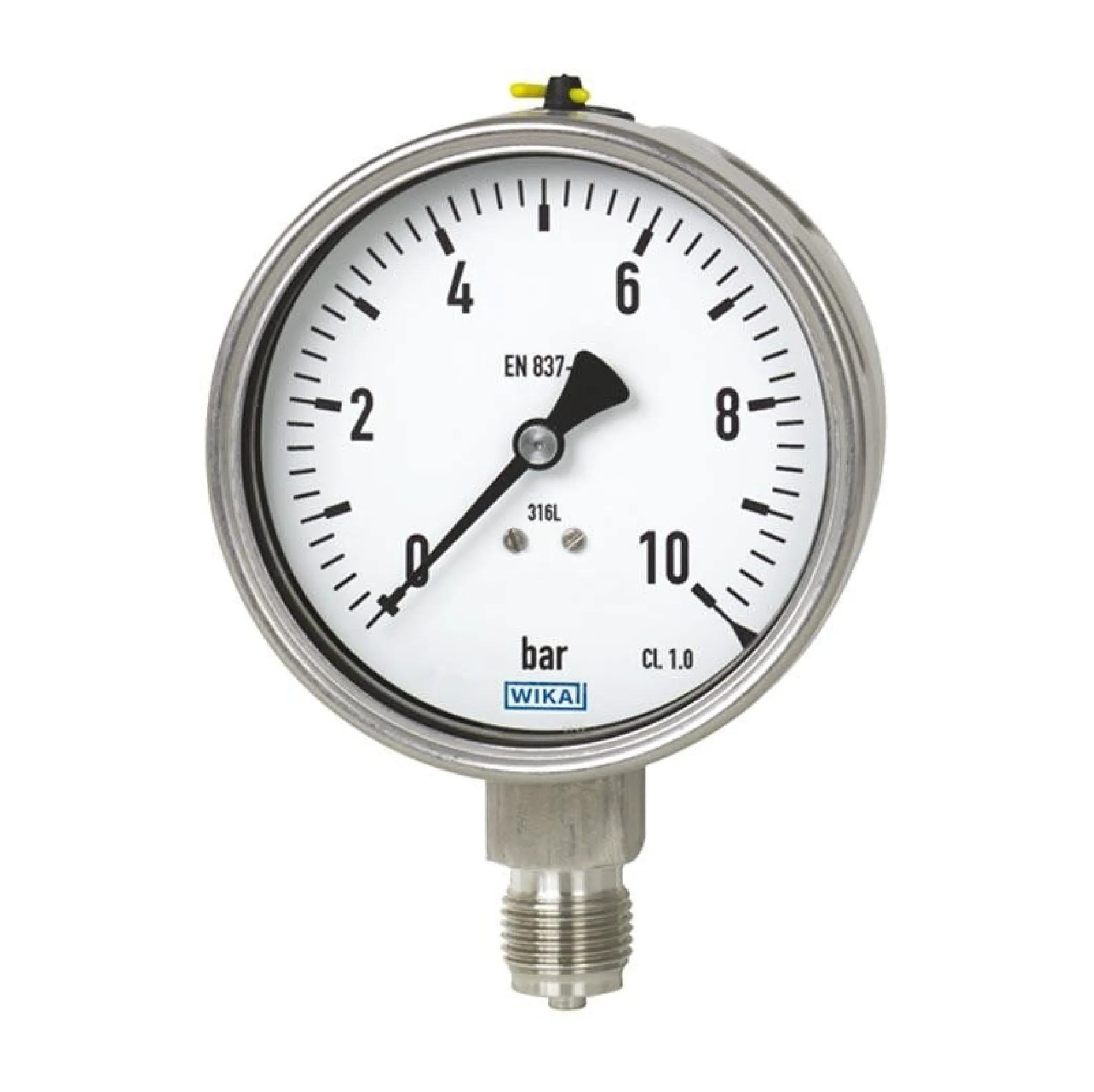 WIKA 232.50.063 Pressure Gauge 2.5" Dial with 1/4" NPT Bottom Connection