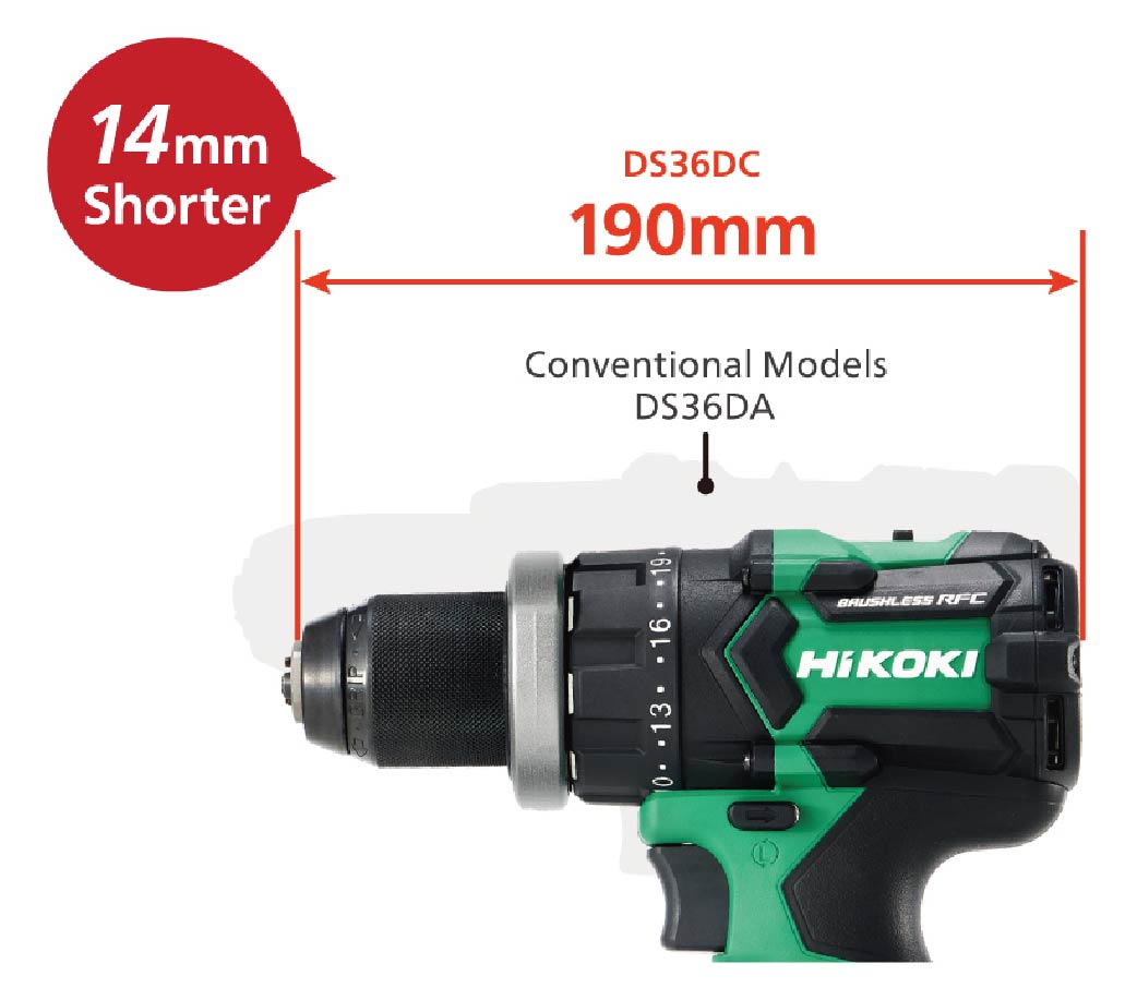 Compact Head MultiVolt 36V Cordless Driver Drill DS36DC