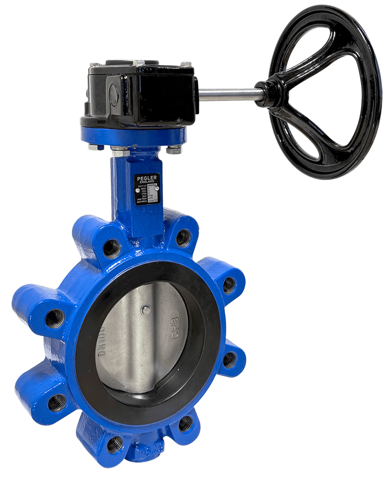 Pegler butterfly valve fully lugged with gear (2 x flange)